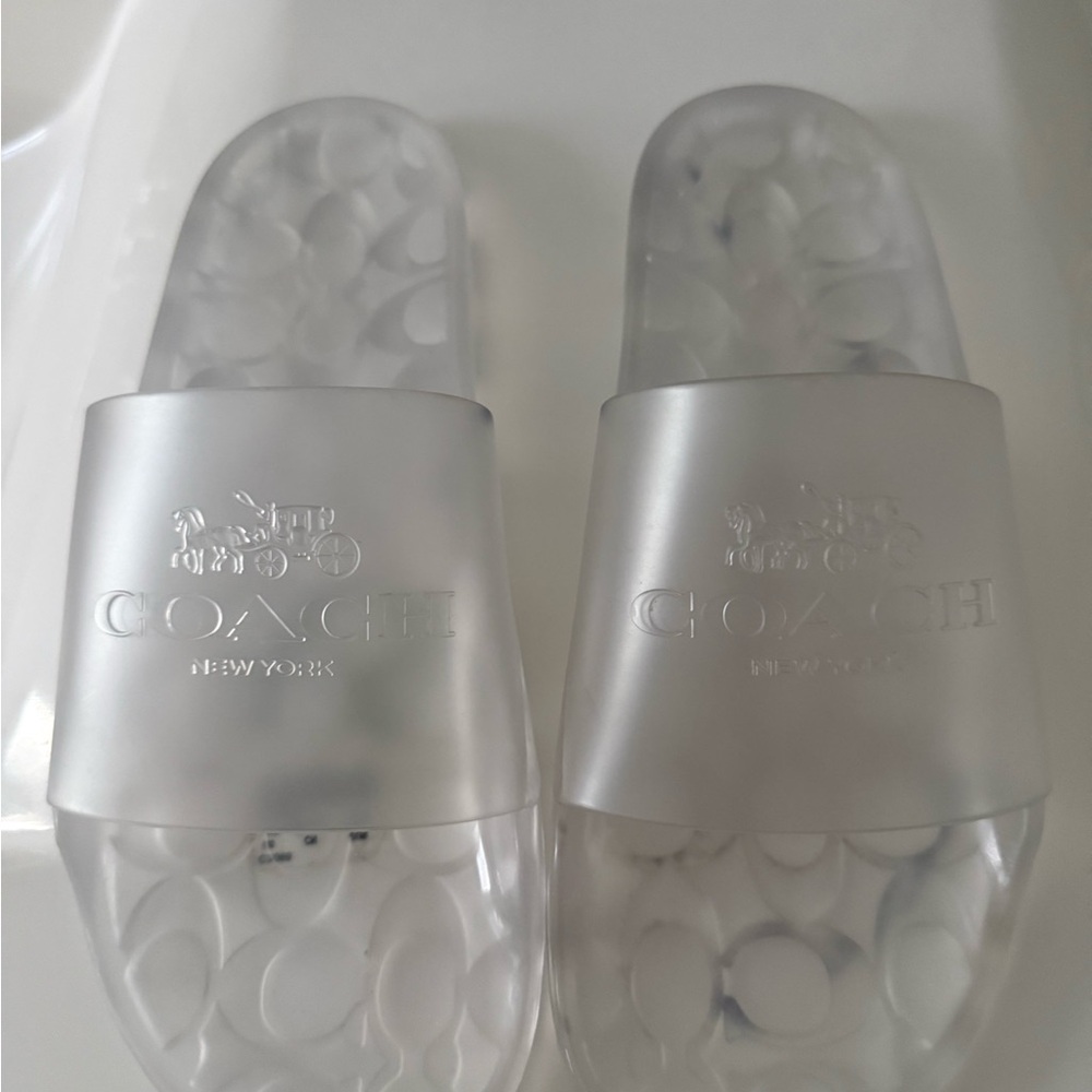Coach Women’s Clear Slide Sandals